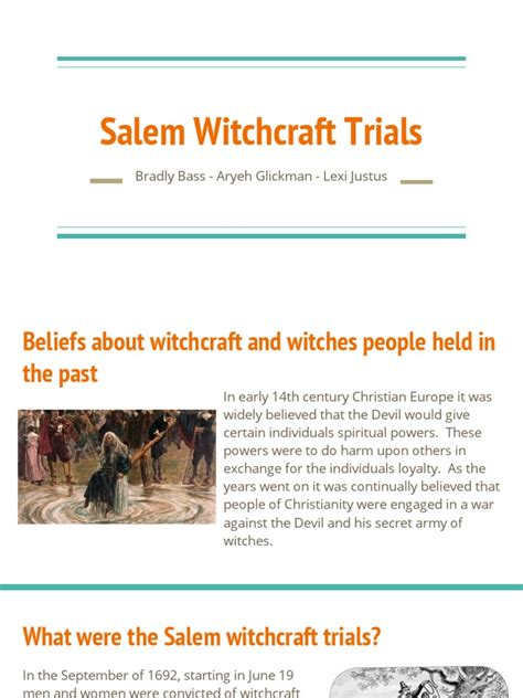 The Impact of Modern Society on the Perception of the Salem Witch Trials: A Webquest Inquiry